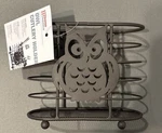 New/nwt Home Basics Owl Cutlery Holder Footed Bronze Coated Steel Rust Resistant. Fixed Price $16.99.