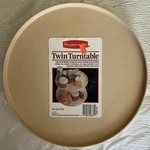 1986 Rubbermaid Twin Turntable Plastic Lazy Susan 10.5X6IN Beige 2937 Vtg Nos. Fixed Price $17.48.