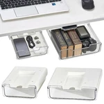 2 Pack Under Desk Hanging Drawer Slide Pull Out, Attachable Clear Acrylic Sto.... Fixed Price $37.10.