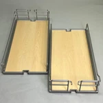 Kessebohmer (2 Pcs) Dispensa Tray Set Sz 10" X 20 3/8", Brown 2500130103. Fixed Price $129.92.