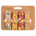 Karma Taco Chip Clips Colorful Fun Bag For Food Storage One Size. Fixed Price $18.97.