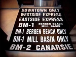 Nyc Bus Roll Sign Downtown Bergen Beach Canarsie Mill Basin Brooklyn Express. Fixed Price $699.95.