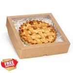 Temlqpack Brown Bakery Boxes 10X10X2.5" Window Of 36 For Pies. Fixed Price $41.89.
