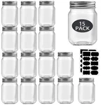 Rainforce Mason Jars With Lids Regular Mouth 15 PACK-16OZ Glass Wi.... Fixed Price $37.75.