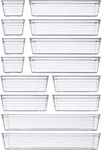 Pcs Clear Plastic Drawer Organizer Tray For Makeup, Kitchen 14PC,. Fixed Price $23.04.