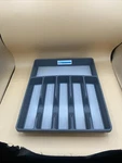 Room Essentials 6 Compartment Slot Flatware Organizer In Gray Large Drawer Tray. Fixed Price $11.80.