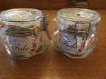 Bormioli Rocco Fido Square With Swing Top Lid! 25-1/4-OUNCE 1/2 L!set 2!. Fixed Price $12.99.