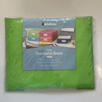 Whitmor Document Storage Boxes Set Of 5 Stackable Plastic Lidded New. Fixed Price $24.00.