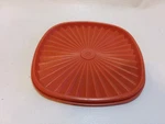 Tupperware #839-5 Orange Square Starburst Replacement Storage Lid 7.25"W. Fixed Price $8.95.