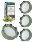 Elementi Sprouting Lids For Wide Mouth Mason Jars (set Of 4), Dark Green. Fixed Price $28.79.