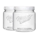 Dwbligt 2 Pack Glass Jar With Lid, Half Gallon Mason Wide 64 Oz, Clear. Fixed Price $68.26.