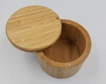 Totally Bamboo Salt Cellar Storage Box With Magnetic Swivel Lid. Fixed Price $15.00.
