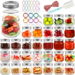 30 Pack Mason 8 Oz With Regular Lids Bands, Half Pint Canning Jars, Sma. Fixed Price $38.20.