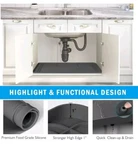Under Sink Mats For Kitchen Waterproof, 34" X 22" Smaller Cut To Fit. Fixed Price $18.99.