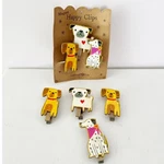 Natural Life Magnet Happy Clips Multicolor Dog Animal Glitter Wood Set Of 7. Fixed Price $19.80.