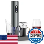 Newise Rechargeable Electric Wine Gift Set: Opener, Aerator, Vacuum. Fixed Price $58.39.