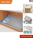 34" X 22" Under Sink Mat Waterproof, Silicone Kitchen Drawer Shelf And Ca.... Fixed Price $34.86.