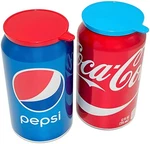 Soda Pop Tops - 12 Pack Can Lid Covers, Assorted. Fixed Price $17.40.