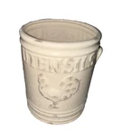 Home Essentials Cream Farmhouse Ceramic Utensil Holder. Rooster Chicken. Fixed Price $20.00.