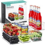 Sorbus Stackable Refrigerator Organizer Bins - Clear Storage For Kitchen Pa. Fixed Price $57.22.