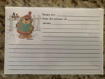 Suzy's Zoo: 20 Recipe Cards Christmas Teddy Bear 4"X6". Fixed Price $10.00.