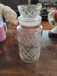 Vintage 1983 Mr. Planters Peanuts Glass Canister Jar W/airtight Lid 8". Fixed Price $11.40.