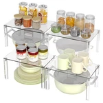 Acrylic Cabinet Organizer, Set Of 4 Stackable Spice Rack For Kitchen Organize.... Fixed Price $34.52.