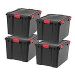 Iris Ucb-ldd Weathertight Storage Box, 74 Quart, Black, Pack, Qt.. Fixed Price $153.14.