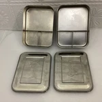 Lunchbots 3 Section Stainless Steel Container 8"X6" Portable Lot Of 2. Fixed Price $39.99.