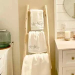 Towel Holder And Clothing Hanger, Home Bathroom Organizer Rack Clothes. Fixed Price $43.00.