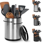 Extra Large Kitchen Utensil Holder, 360 Rotating Stainless Steel Cooking. Fixed Price $31.28.