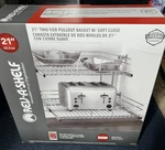 Brand New Box Rev-a-shelf Chrome 21 In. 2-TIER Pullout Basket W/soft-close. Fixed Price $59.00.