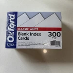 Oxford Blank Index Cards, 4" 6", White, 300 Count Pack) (10002EE). Fixed Price $5.99.