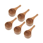 6 Pack Acacia Coffee Scoops, Small Wooden Spoons For Jars And Con.... Fixed Price $28.79.