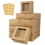 Hawhawtoys 60 Pcs Bakery Boxes With Window, 3 Inches, Kraft Brown. Fixed Price $30.15.