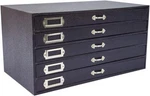 Jewelry Storage Organizer Case Cabinet Drawer Black Faux Leather 15" 8". Fixed Price $40.95.