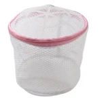Elegant White Lingerie Basket, Durable Plastic Frame, Mesh Airflow Design. Fixed Price $7.24.