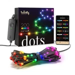 Twinkly Dots Black Wire Light String, Multicolor, 200 Rgb Led, 33FT. Fixed Price $51.77.