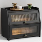 Large Bread Box For Kitchen Countertop, Black Storage Container Hom.... Fixed Price $56.40.