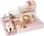 Vtopmart 7 Pcs Clear Drawer Organizers Bins, 4-SIZE Stackable Makeup And Vanity. Fixed Price $27.26.