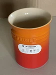 Le Creuset Stoneware Utensil Crock In Flame Second 6. Fixed Price $34.00.
