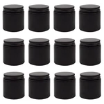 Cornucopia 4OZ Black Coated Glass Jars (12-PACK); Cosmetic With Me.... Fixed Price $42.11.