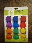 Clip'n 6 Magnetic Bag Clips Multi-purpose Assorted Colors 3 Inches Length. Fixed Price $12.99.