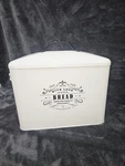 Baie Mason Home Country Farm House Large Metal Bread Box Black & White. Fixed Price $63.00.