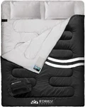 Iforrest Double Sleeping Bag Adults, 2 Person, Cold Weather, Queen Xl, Black. Fixed Price $56.00.