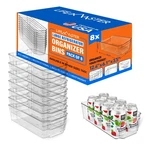 8-PIECE Stackable Refrigerator Bin Organizer Set With Easy Grip Handles Cle.... Fixed Price $48.67.