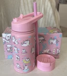 Thermos Is 14 Oz Kids Water Bottle With Straw And 2 Lids Sleeve Leak Proof. Fixed Price $11.77.