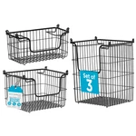 Birdrock Home 3PC Stackable Wire Storage Bins - Fruit Vegetable Organizer. Fixed Price $82.11.
