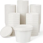 Jolly Party 50PACK 12OZ Paper Soup Containers With Lids, Disposable Food. Fixed Price $44.79.
