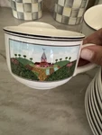 Set Of 8 Villeroy & Boch Design Naif Breakfast Cup 4 Saucer 6.5. Fixed Price $89.00.